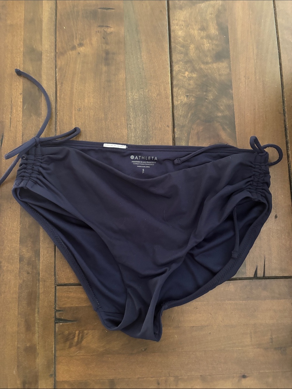 Athleta Deep Navy Side-Tie Swim Bottoms